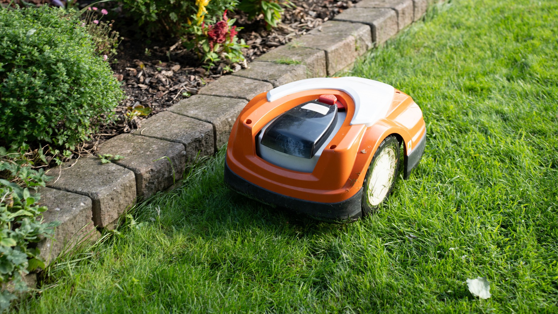 Robot Lawnmower At Work